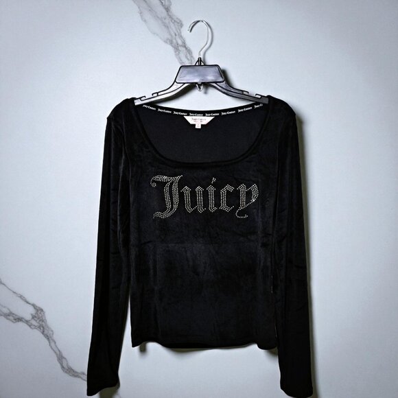 Juicy Couture Large Black Long Sleeve Top - Picture 2 of 11